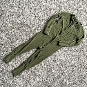 Little Sleepies brand, olive green, size 12-18mo GUC